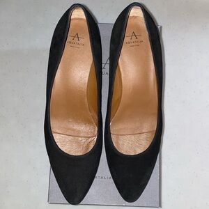 Black Suede Shoes Pasha Pump, Size 10.5